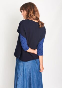 Olga Organic Knitted Navy Top Bibico