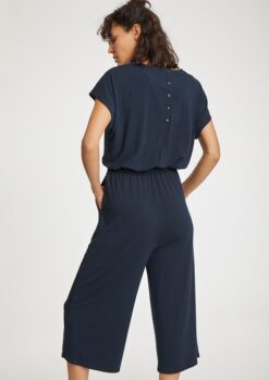 Brigitta Bamboo Jersey Midnight Navy Jumpsuit Thought Clothing 