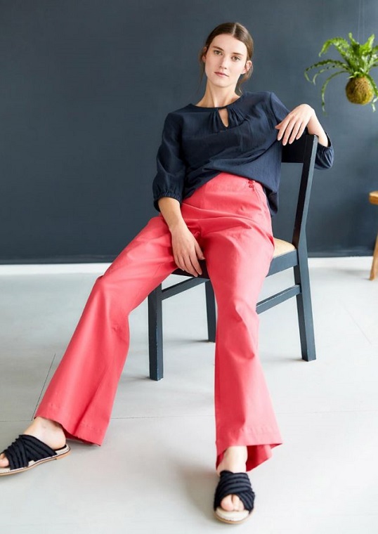 wsb4042-rhubarb-pink--camile-wide-leg-high-waisted-sailor-trousers-ls Camile Rhubarb Trousers Thought Clothing
